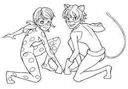 Мега-чудесата На Калинката И Черния Котарак Онлайн Оцветяване