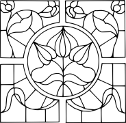 Stained glass Coloring pages to print
