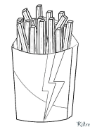 Fries Coloring pages to print
