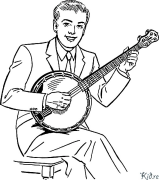 Banjo Coloring pages to print