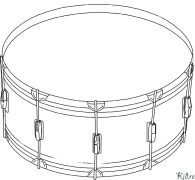 Bass drum Coloring pages to print
