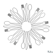 Fork Coloring pages to print
