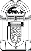Jukebox Coloring pages to print