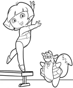 Dora An Explorer Leathanaigh Dathúcháin Inphriontáilte