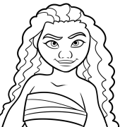 Moana Colorear En Liña