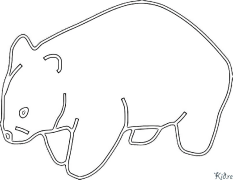 Wombat Páxinas Para Colorear Imprimibles