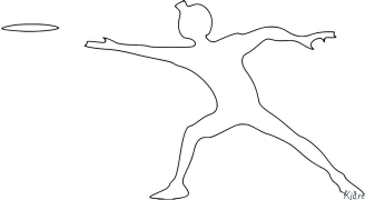 Boomerang - Frisbee Páxinas Para Colorear Imprimibles