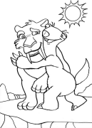 עידן הקרח דפי צביעה להדפסה