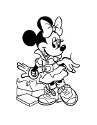 Mouse Minnie Pewarnaan Online