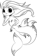 Mermaid Саҳифаҳои Рангкунии Чопшаванда