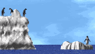 เพนกวิน ภาพเคลื่อนไหว Gif
